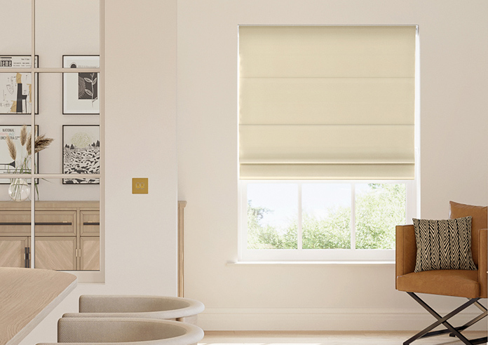 Ultra Luxe Velvet, Cream - Roman Blind - Image 3